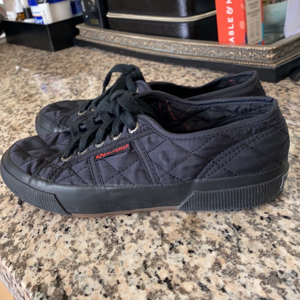 Superga Quilted Lace Black size 35 5.5 - Picture 7 of 7